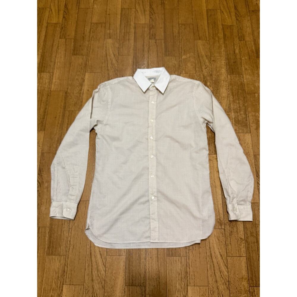 RRL Ralph Lauren Dress Shirt Mens 15 1/2 Brown White Check Button Up Preppy